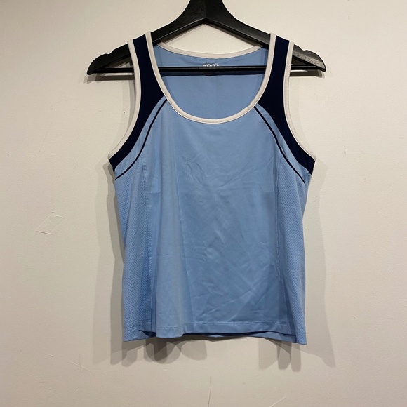 **$5 SALE** bcg Light Blue Scoop Neck Tennis Golf Tank Top Size Medium - Picture 1 of 2